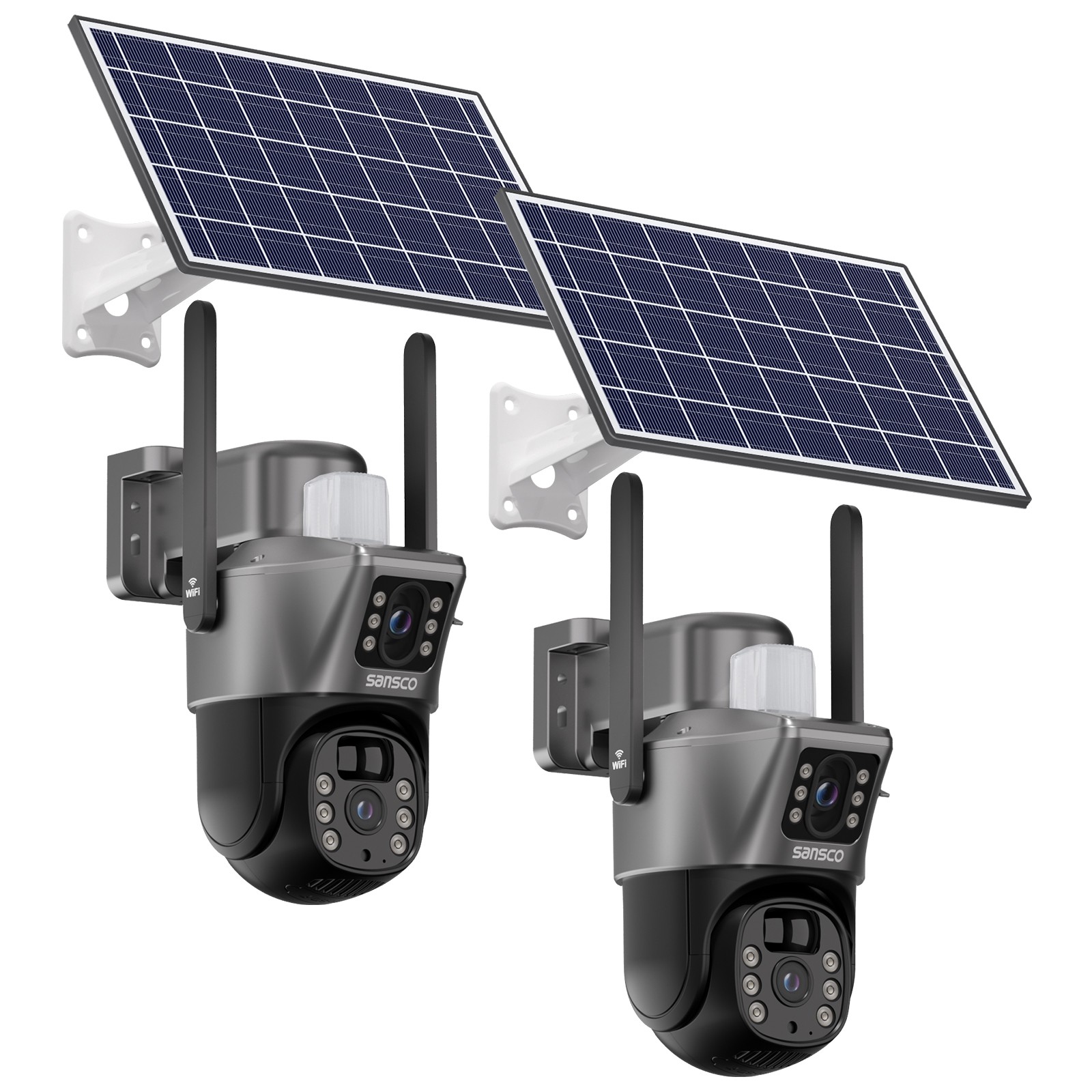 8MP Solar Battery Powered Outdoor Pan/Tilt Home Security Camera System Wireless
