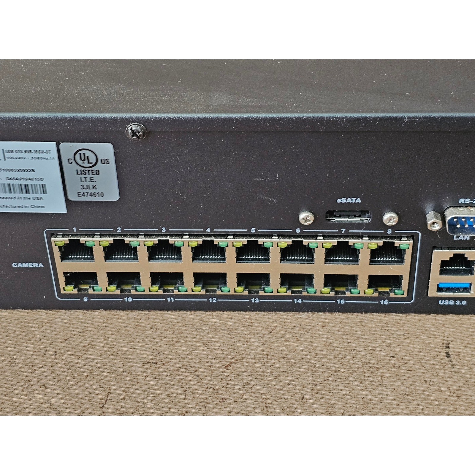 Luma LUM-510-NVR-16CH Network Video Recorder 16-Channel OvrC No HDD / Power Cord