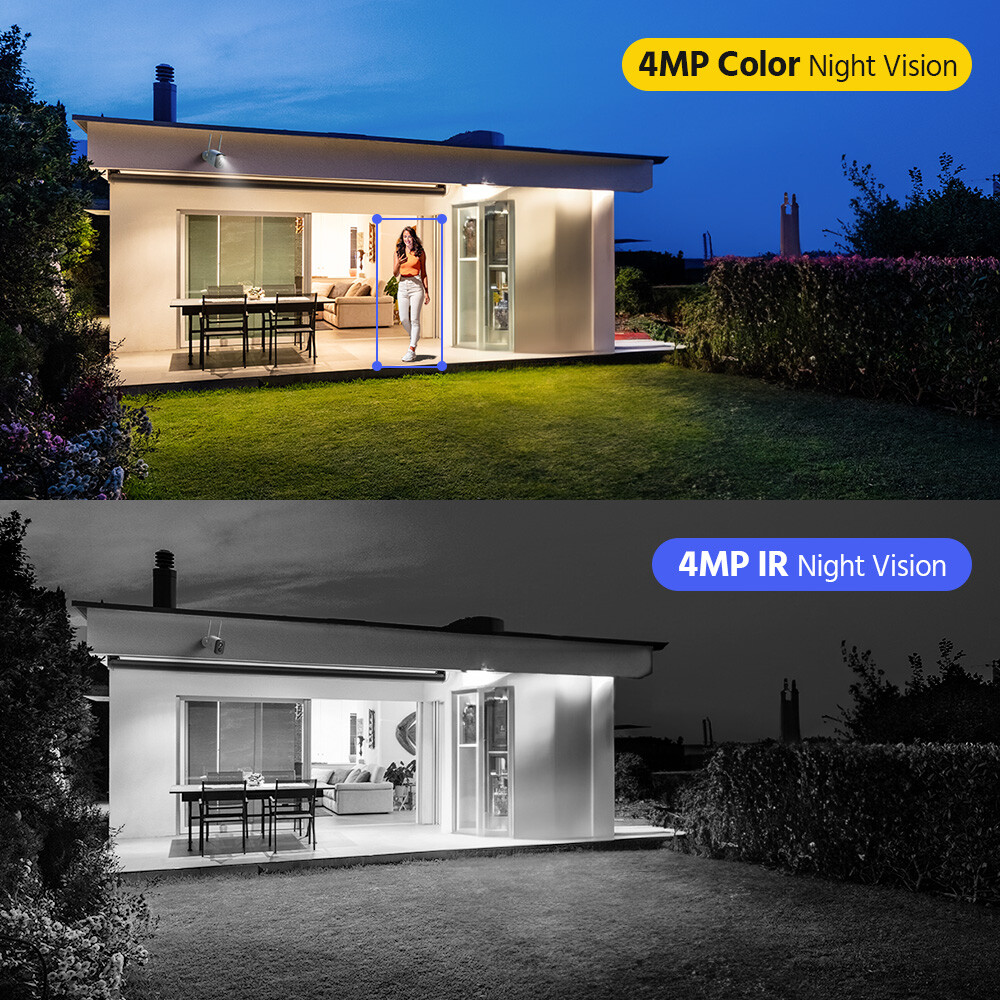 ANNKE Wireless CCTV PIR Security Camera System Solar Battery Outdoor 2 Way Audio