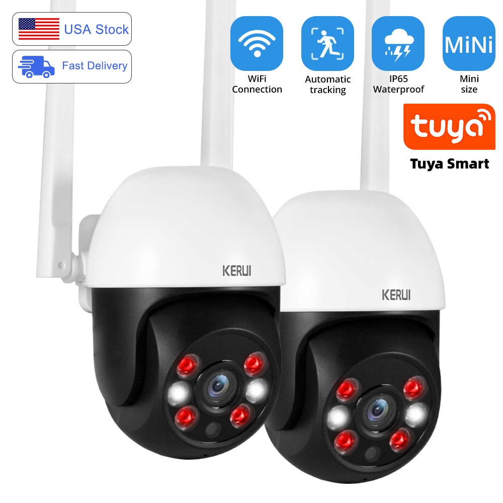 2Set 5MP Ultra HD WiFi Camera 6 LED Fill Light Indoor Outdoor Home Security