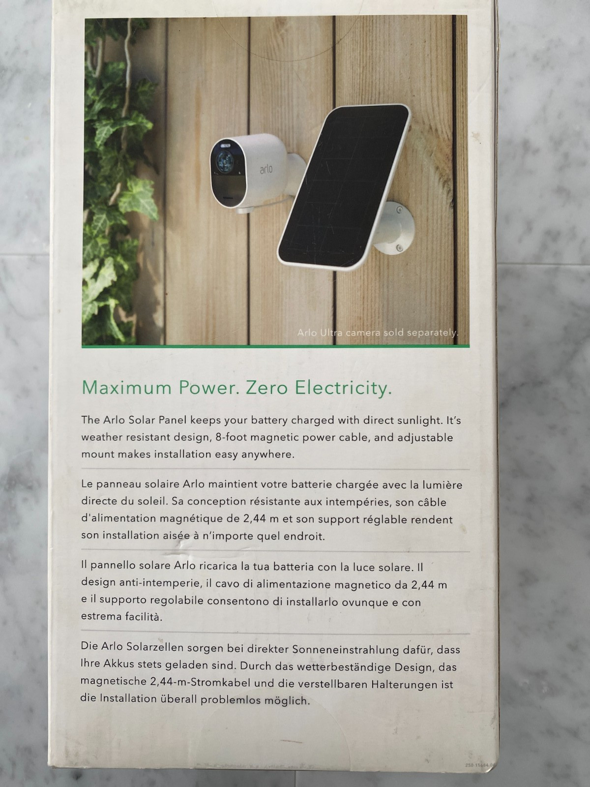 Arlo Solar Panel Charger for Ultra Arlo Pro 3 & Arlo Pro 3 Floodlight Cameras