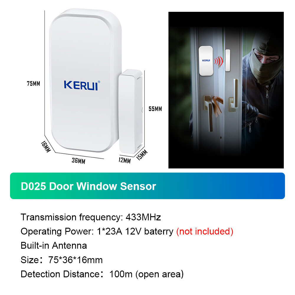 KERUI Wireless Wi-Fi Tuya GSM Smart Home Alarm System Security Motion Detector