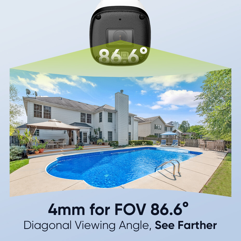 SANNCE 8CH 6MP NVR 3MP POE Security Camera System Audio Recording Outdoor H.265
