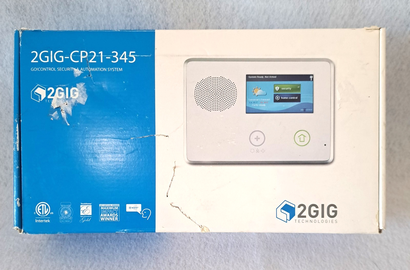 2GIG-CP21-345 Control Panel w/Plug Vivint Untested