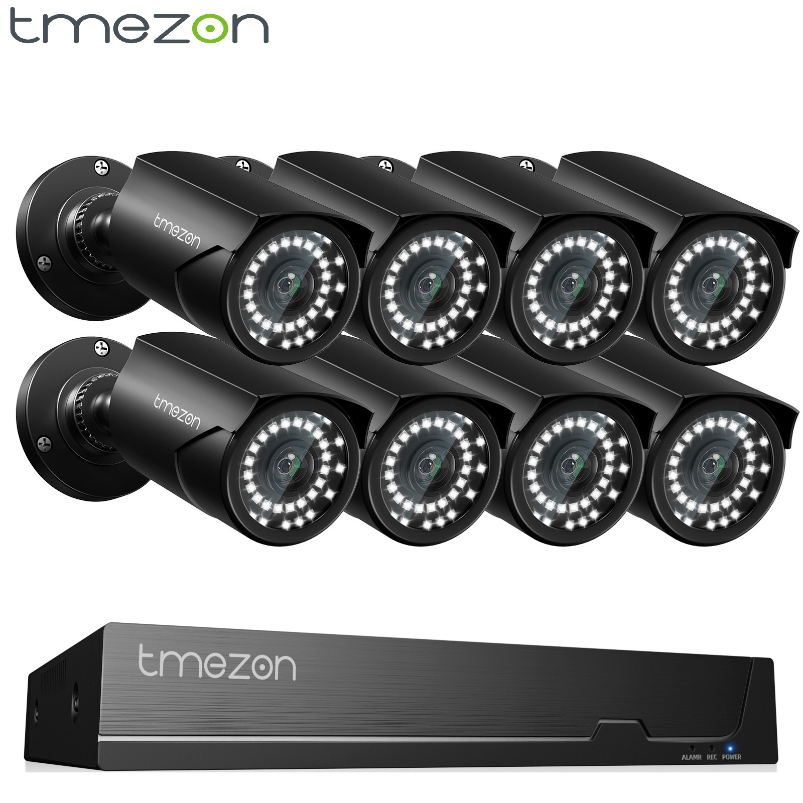8CH POE NVR Kit IP Camera Full HD Home Office Recording System 2-Way Audio IP66