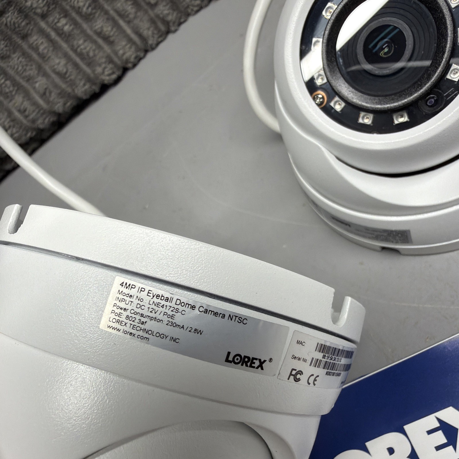 Lorex LNE4172S-C 4MP HD IP IR Eyeball Dome Camera White Lot Of 2 New Open Box