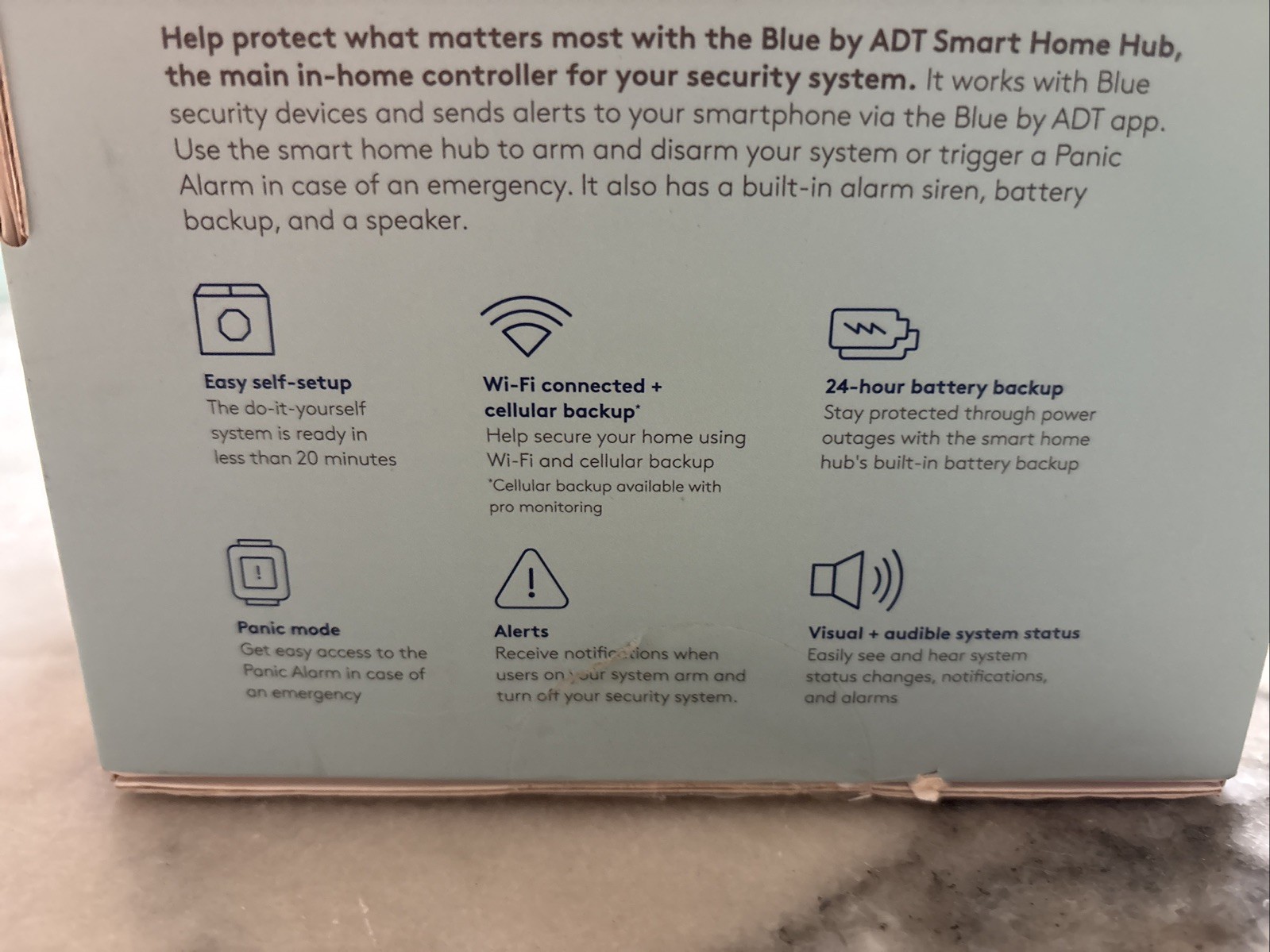 Blue By ADT Smart Home Hub S40LR0-01 Pearl Gray NEW Sealed