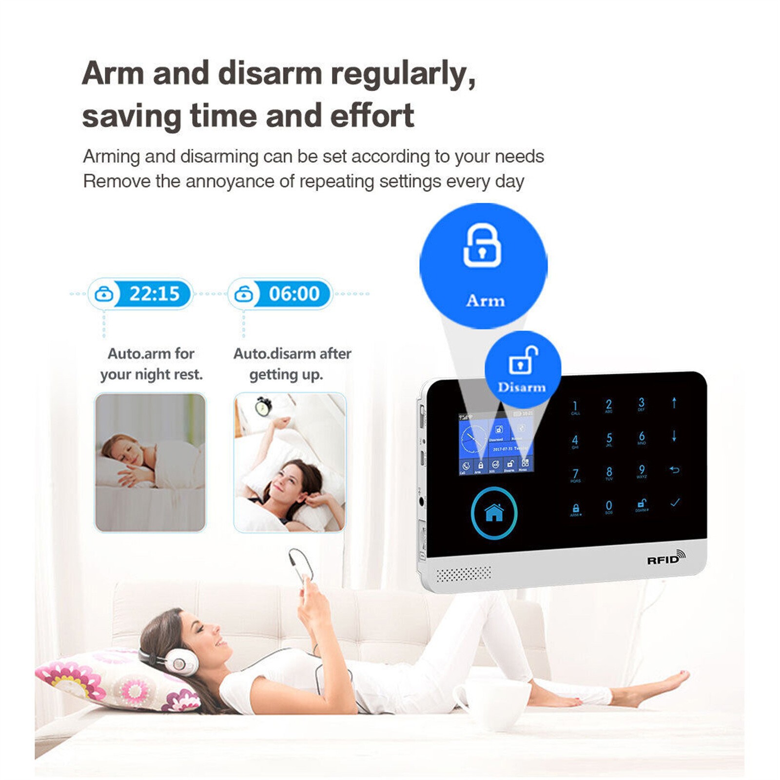App Control Wireless Alarm System for Home Burglar Security Smart House KitAI