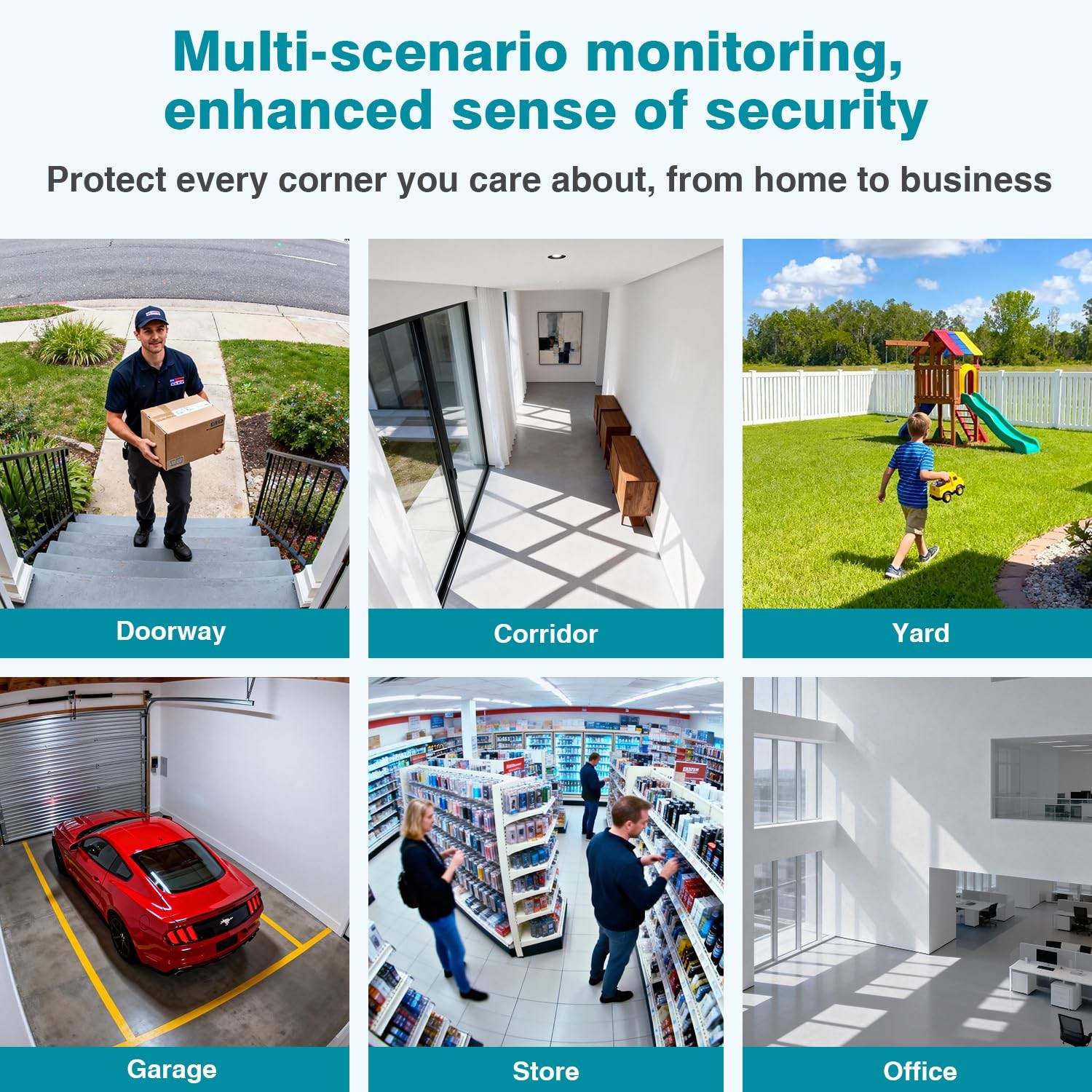 10CH Expandable Wireless Security Camera System with 10.1″ Monitor 4pcs 5MP I…