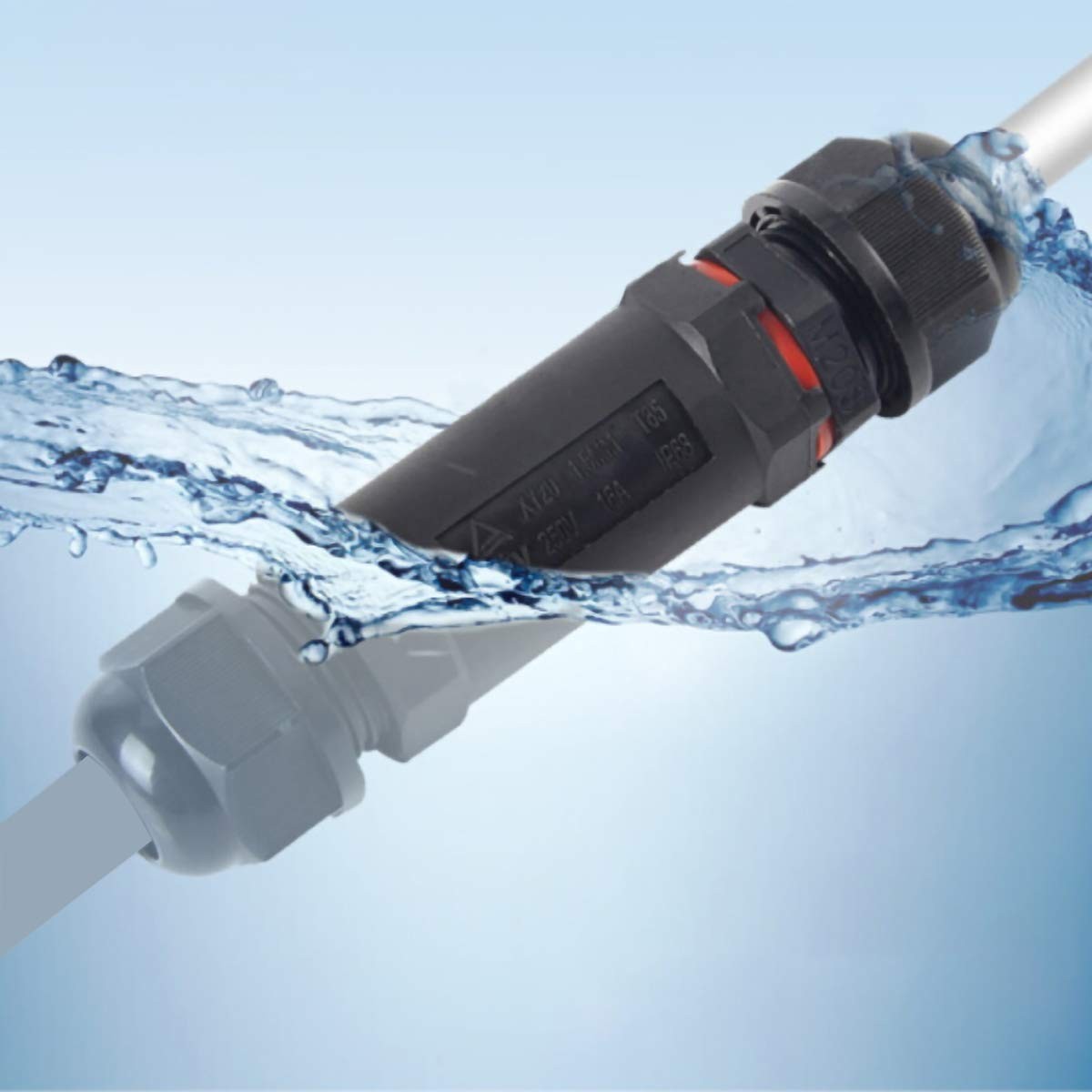 Cable Connector Waterproof IP68 3-Pole for 1-13 mm IP68Ø1-13MM