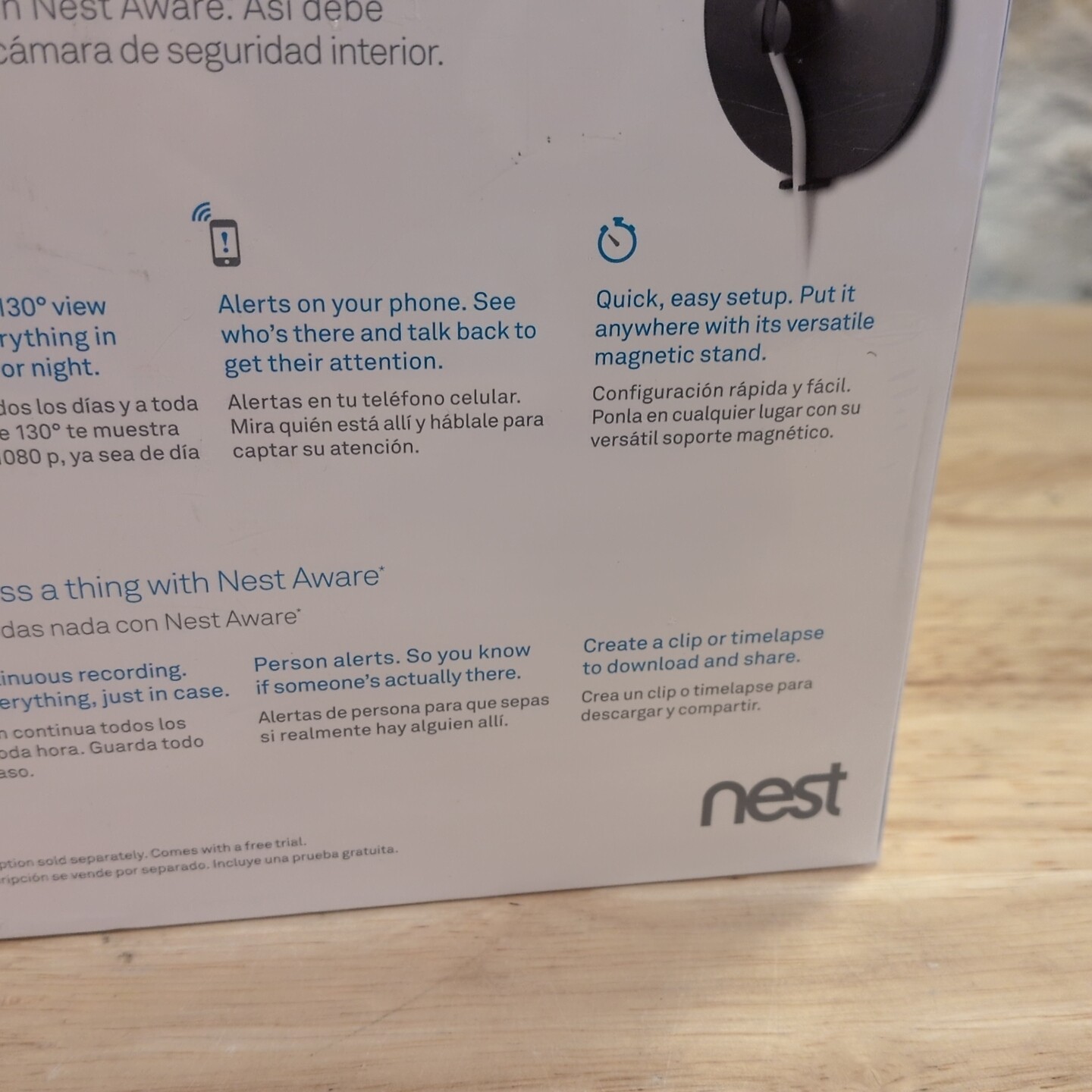 New Factory Sealed Google Nest Cam Indoor Black 1st Generation A0005-NC1102ES