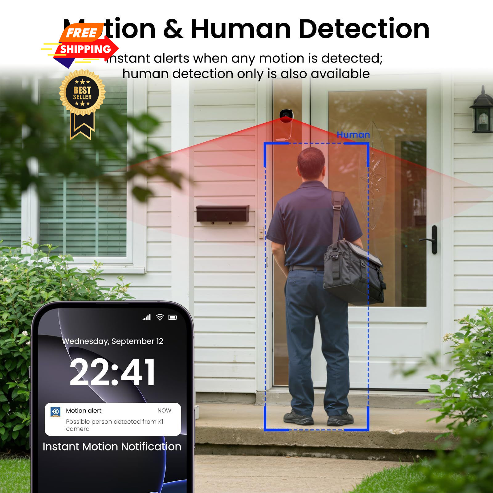 INFIYA 2K No Drill Window Camera-2 Pack 2.4Ghz & 5Ghz 2.4G&5G 2-Pack, White