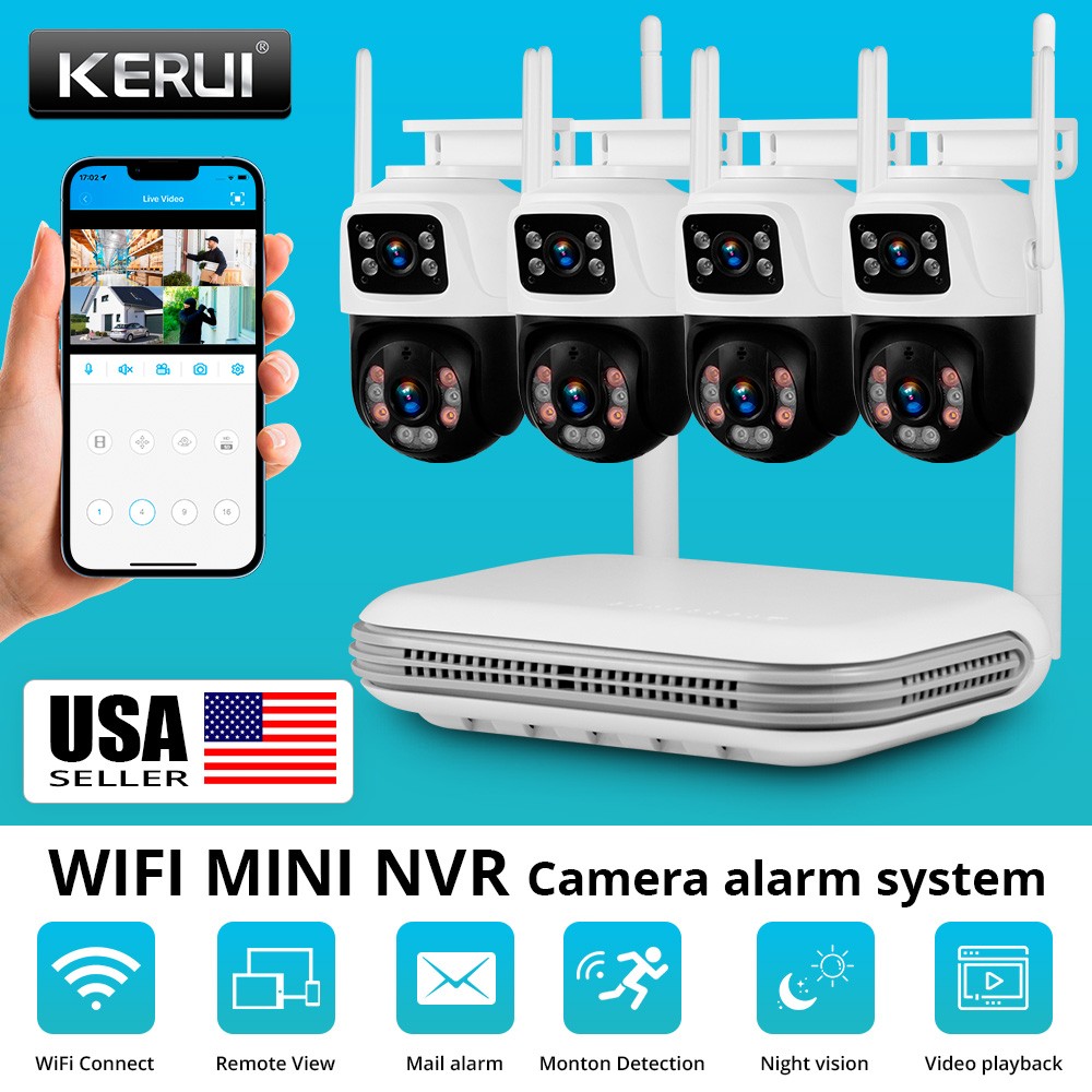 H.265+ Smart IP Camera Kit 6MP WiFi 8CH NVR Night Vision Home Outdoor Protection