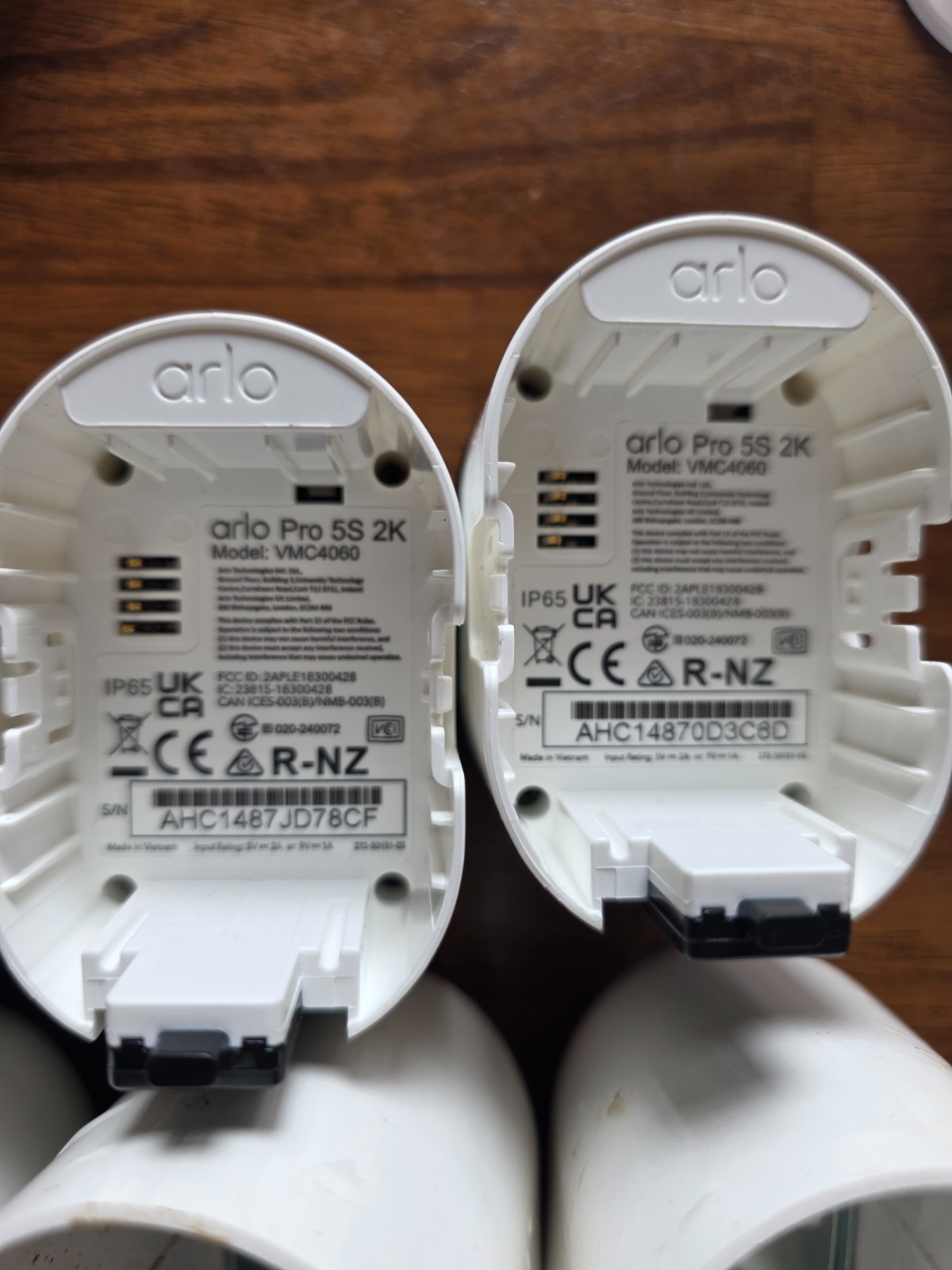4x Arlo Pro 5S 2K Spotlight Camera Wireless Home Security Cams w/ Base Hub Solar
