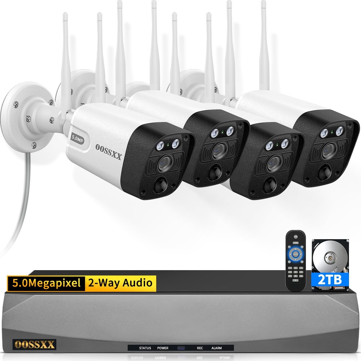 (2026 Update 120 Days Storage) Wireless WiFi Outdoor Security Camera System w…
