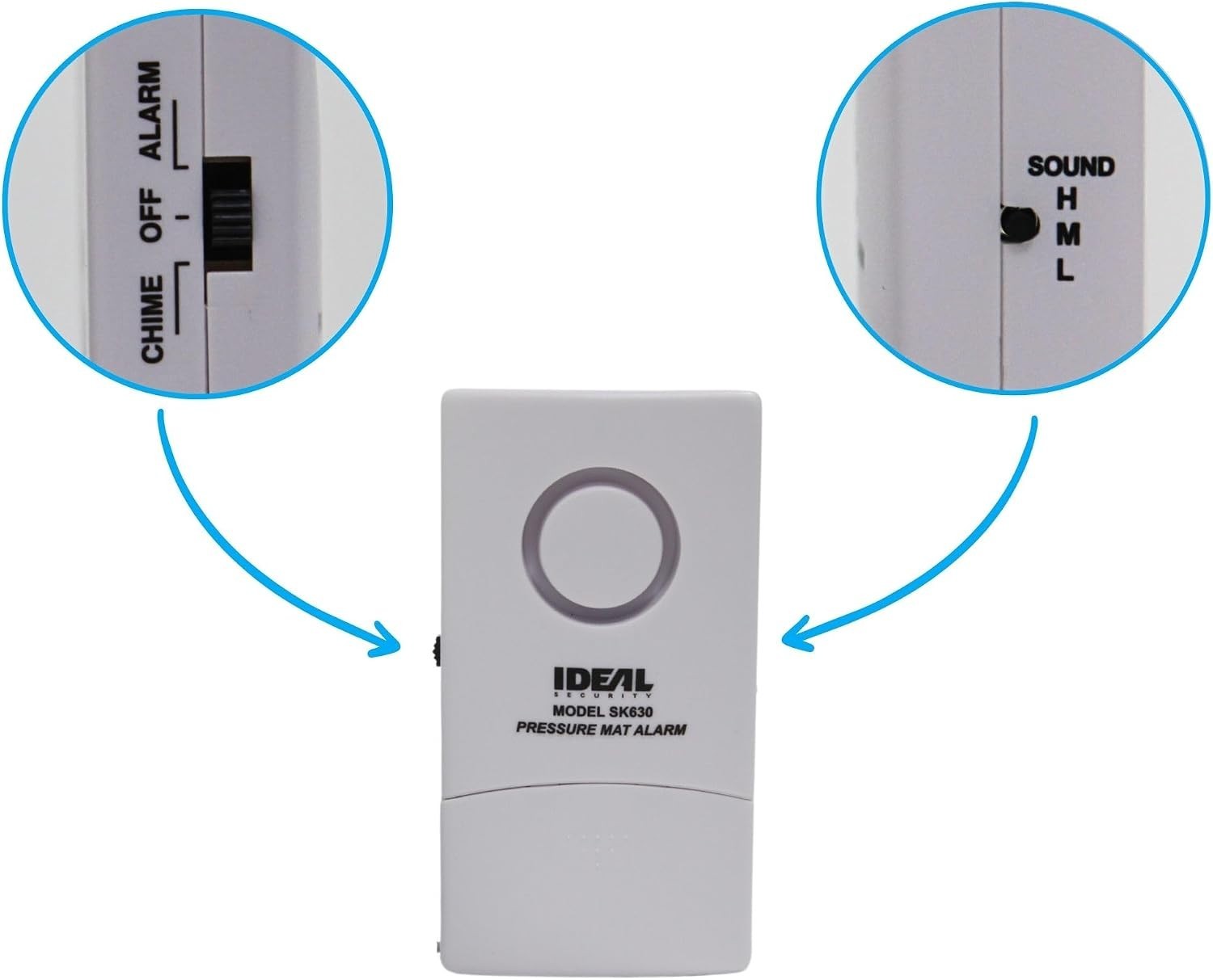 Elegant Pressure Floor Mat Home Alarm – Wired Security with Chime & Alert
