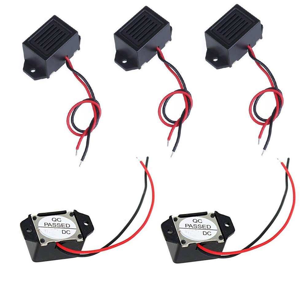 5PCS Mini Buzzers with Leads – 12V 400Hz Morse Code Mechanical Electronic Com…
