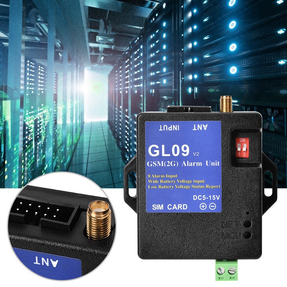 GL09 8 Channel Battery GSM Alarm System SMS Alert Security For Home Warehouse Bl