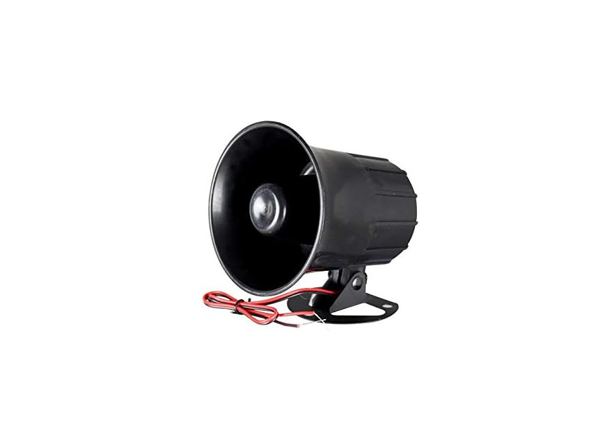 Sirena de Alarma 15W DC 6-12V con Soporte para Seguridad del Hogar