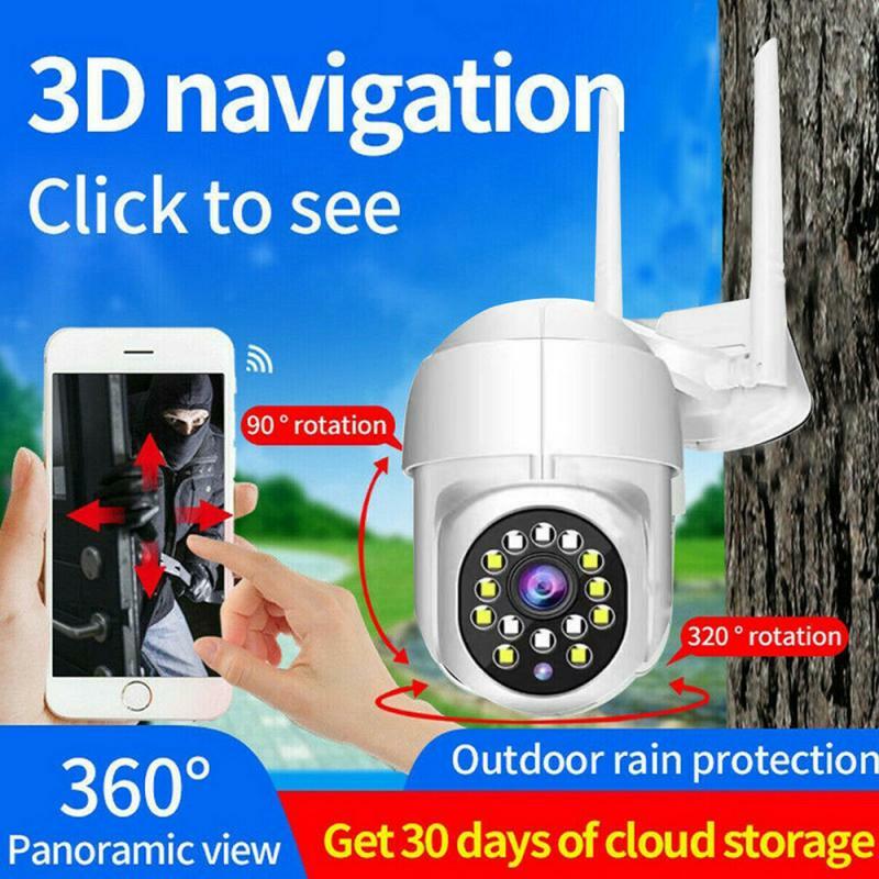 1080P WIFI IP Wireless Camera Outdoor CCTV HD PTZ Smart Home Security IR 360 Cam