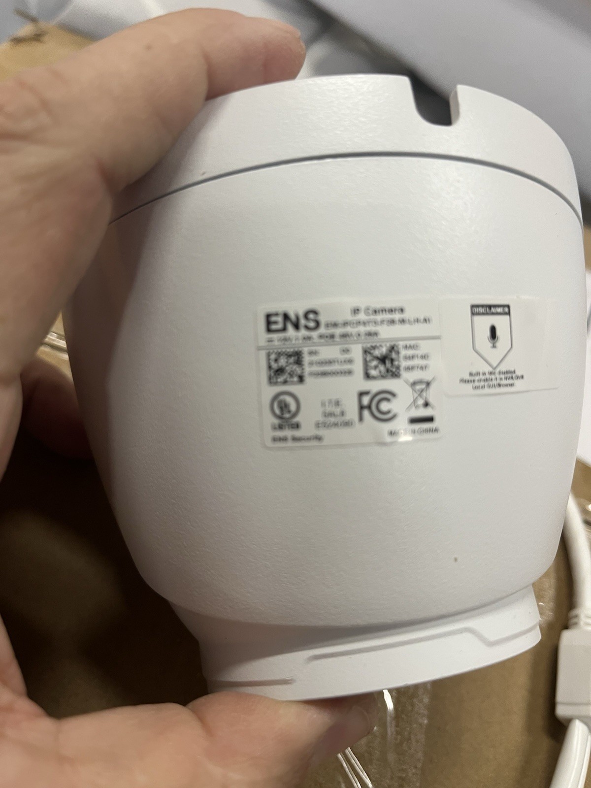 ENS EM-IPCP4T3-F28-M-LH-AI 4MP IP Turret Camera 2.8mm Fixed Lens PoE Ethernet