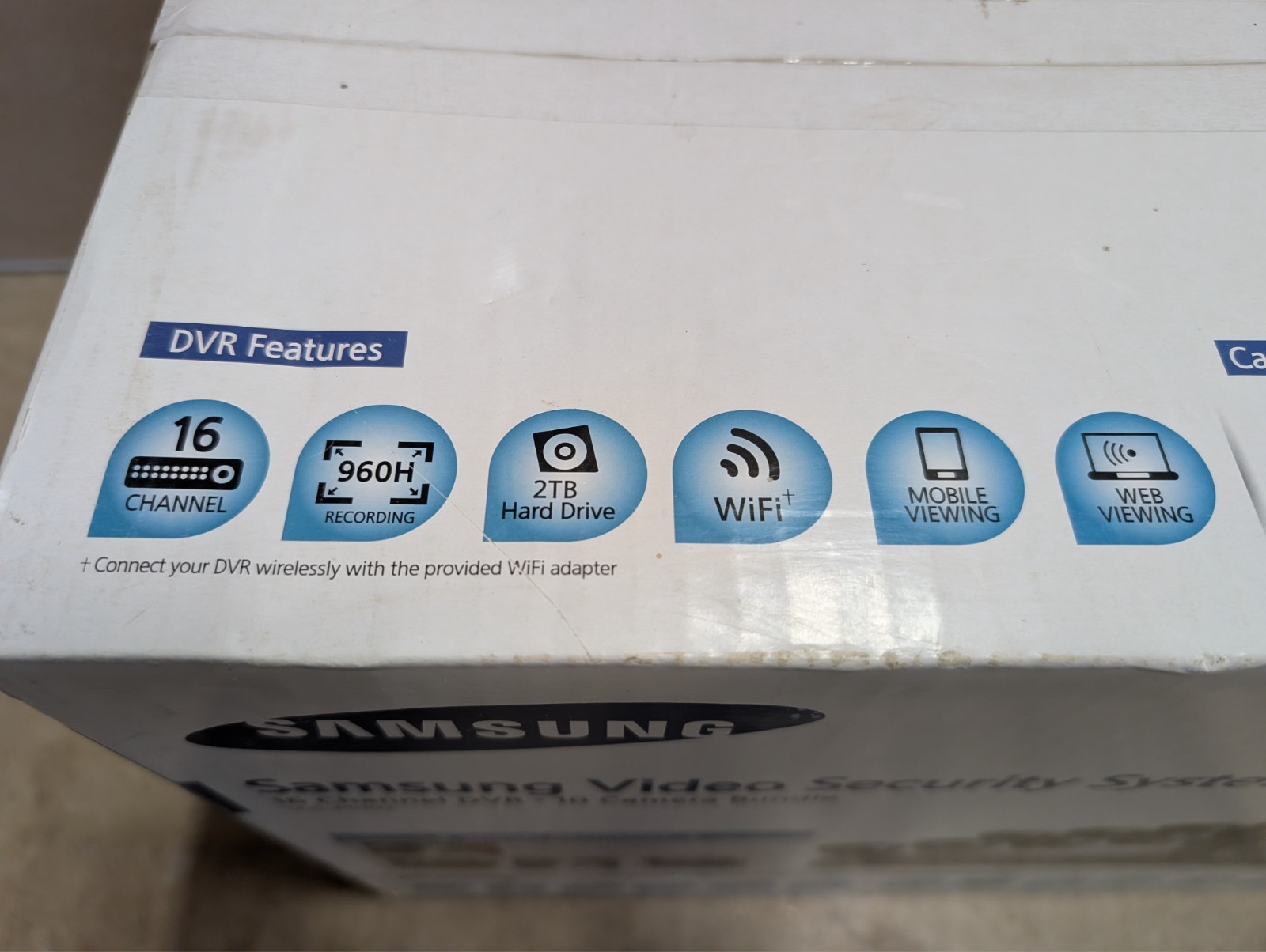 Samsung Video Security System 16 Channel DVR 10 Camera Bundle SDS-P5102 2TB, NEW