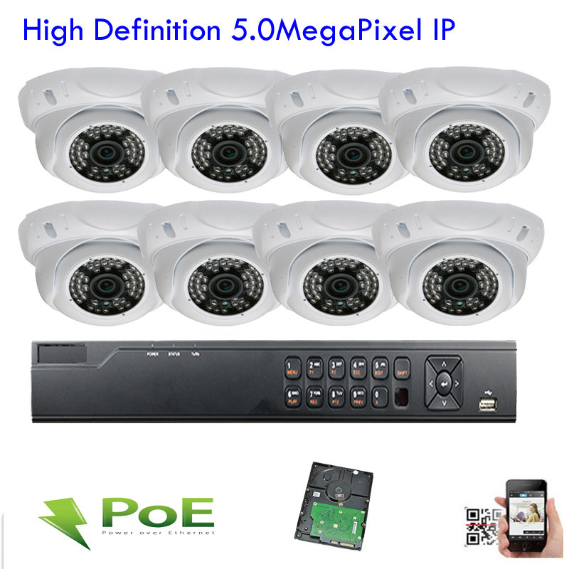8Ch 12MP l HD H.265 NVR 2592x1920P 5MP PoE 48IR IP ONVIF Security Camear Alarm C