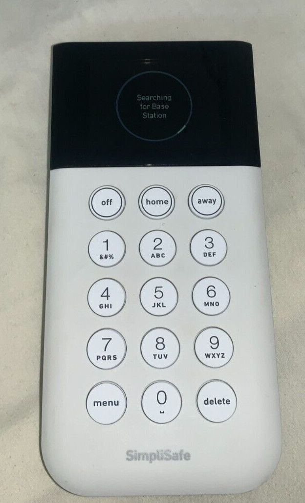 SimpliSafe Home Security System Original Wireless Keypad Remote White SSKP3 NICE