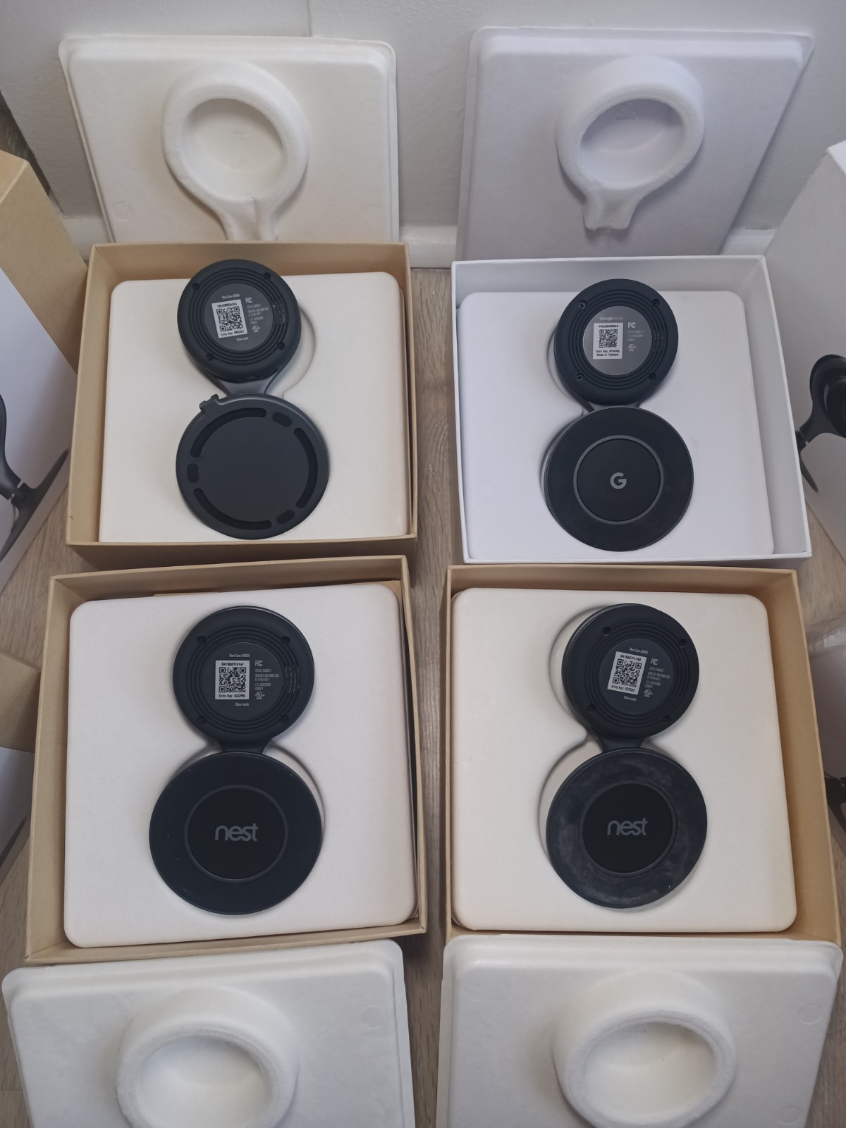 Google Nest Cam Indoor Security Plug-in Wi-Fi Camera NC1102ES A0005 Lot Of 4