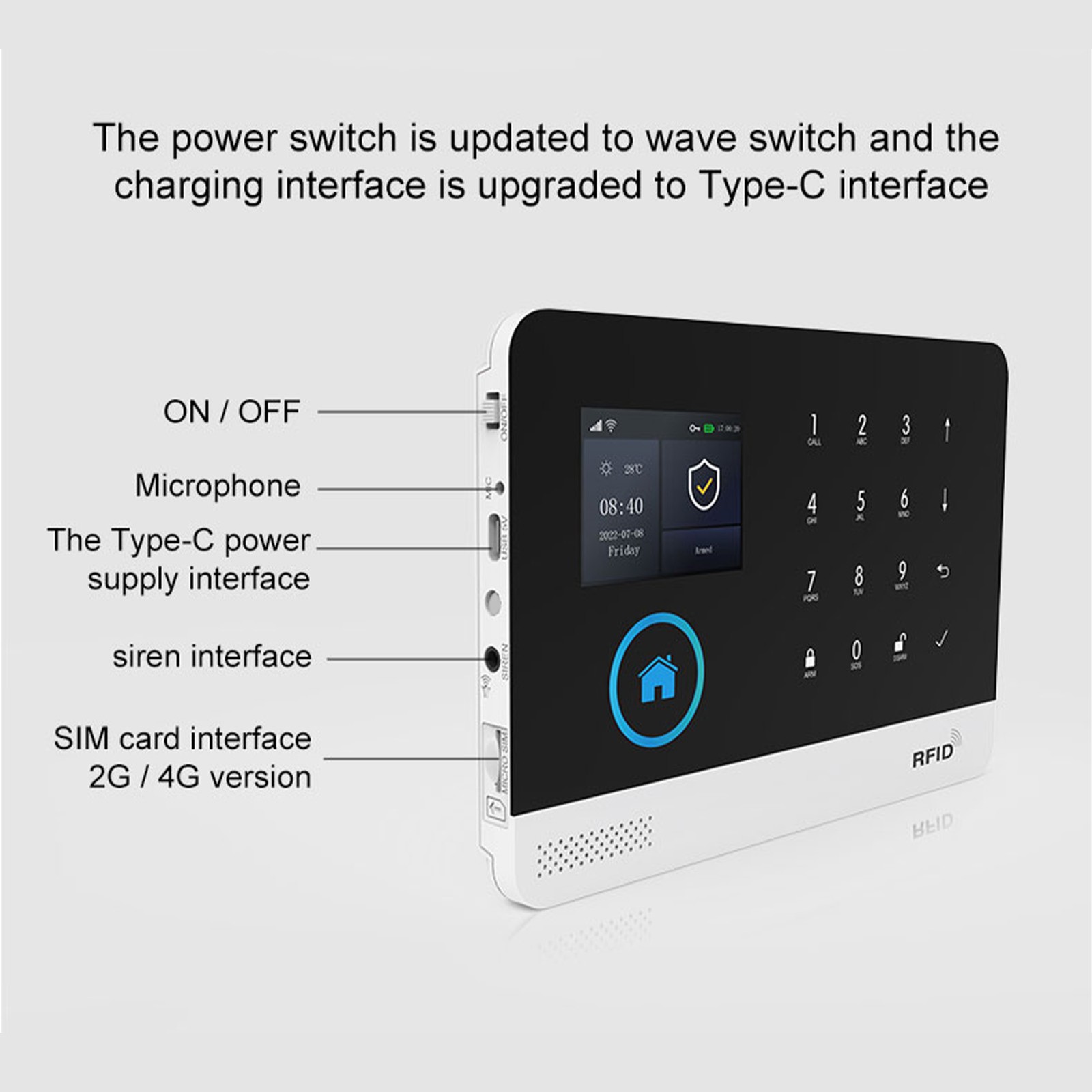 4G WiFi Wireless Home Alarm System DIY Smart Wireless Alarm System With TY GNQX
