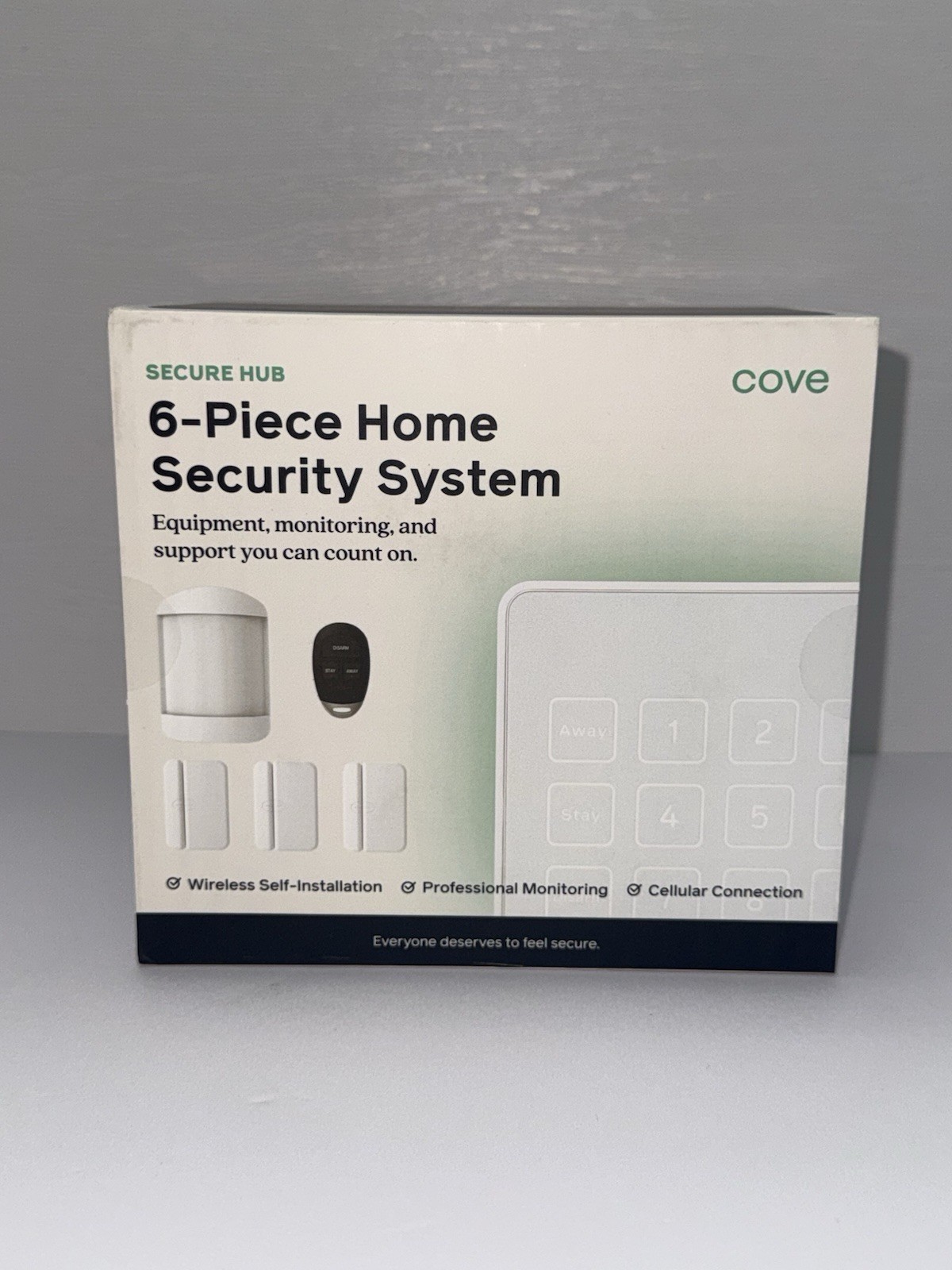 Cove Secure Hub Wireless Home Security System Kit w/ Keypad Sensors Alarm