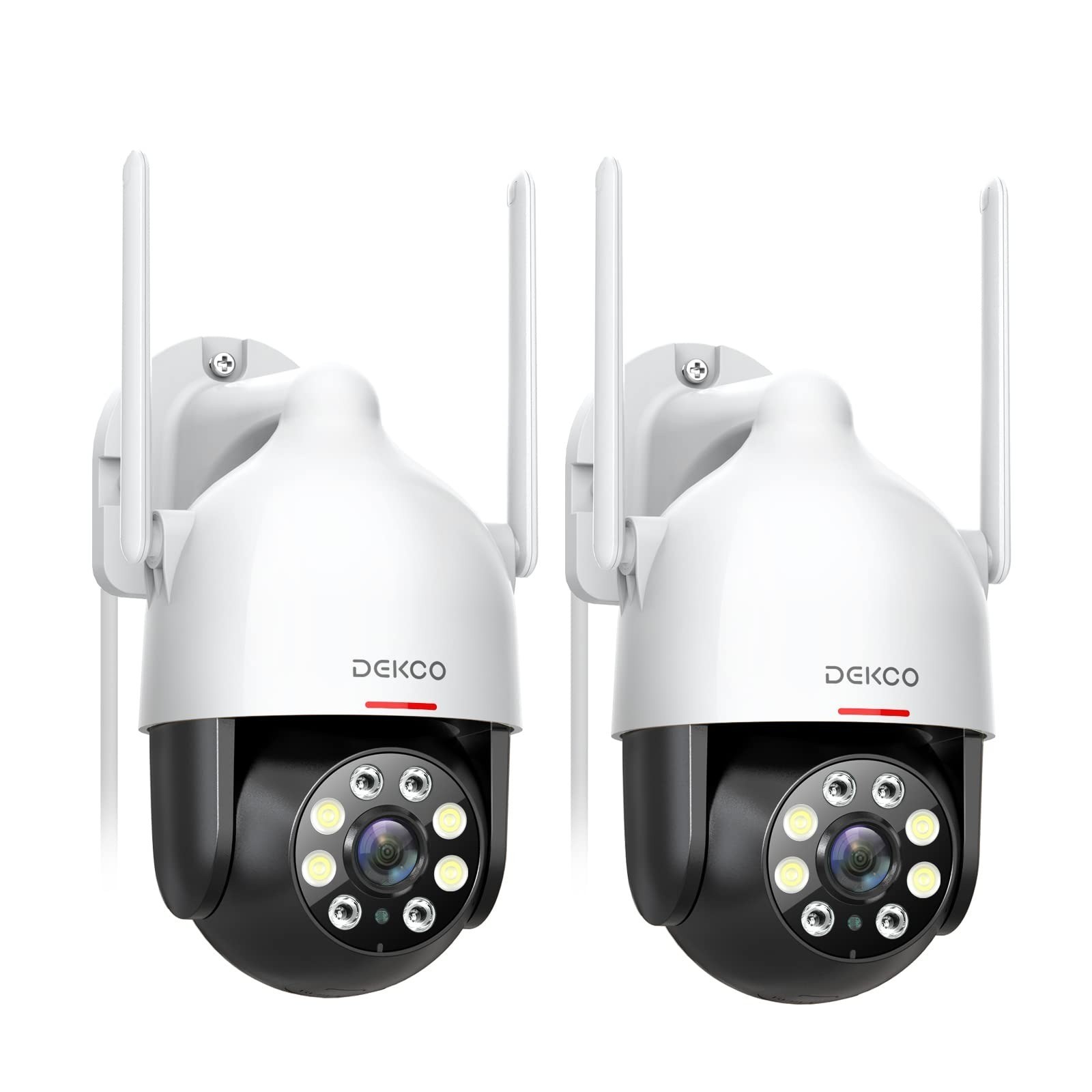 DEKCO 2K WiFi Outdoor Security Camera, 360° Pan-Tilt, Night Vision