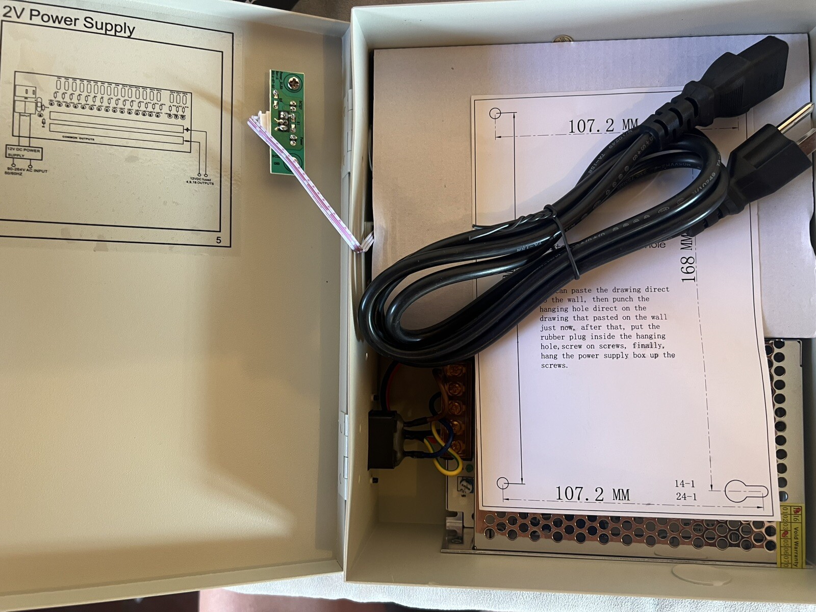 CCTV Lot 5 Infrared Cameras 7 Junction Boxes, Power Supply, H.264 8 Channel DVR