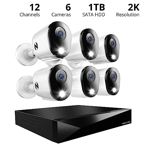 2-Way Audio 12 Channel DVR Video Home Security Camera System 1TB Hard Drive