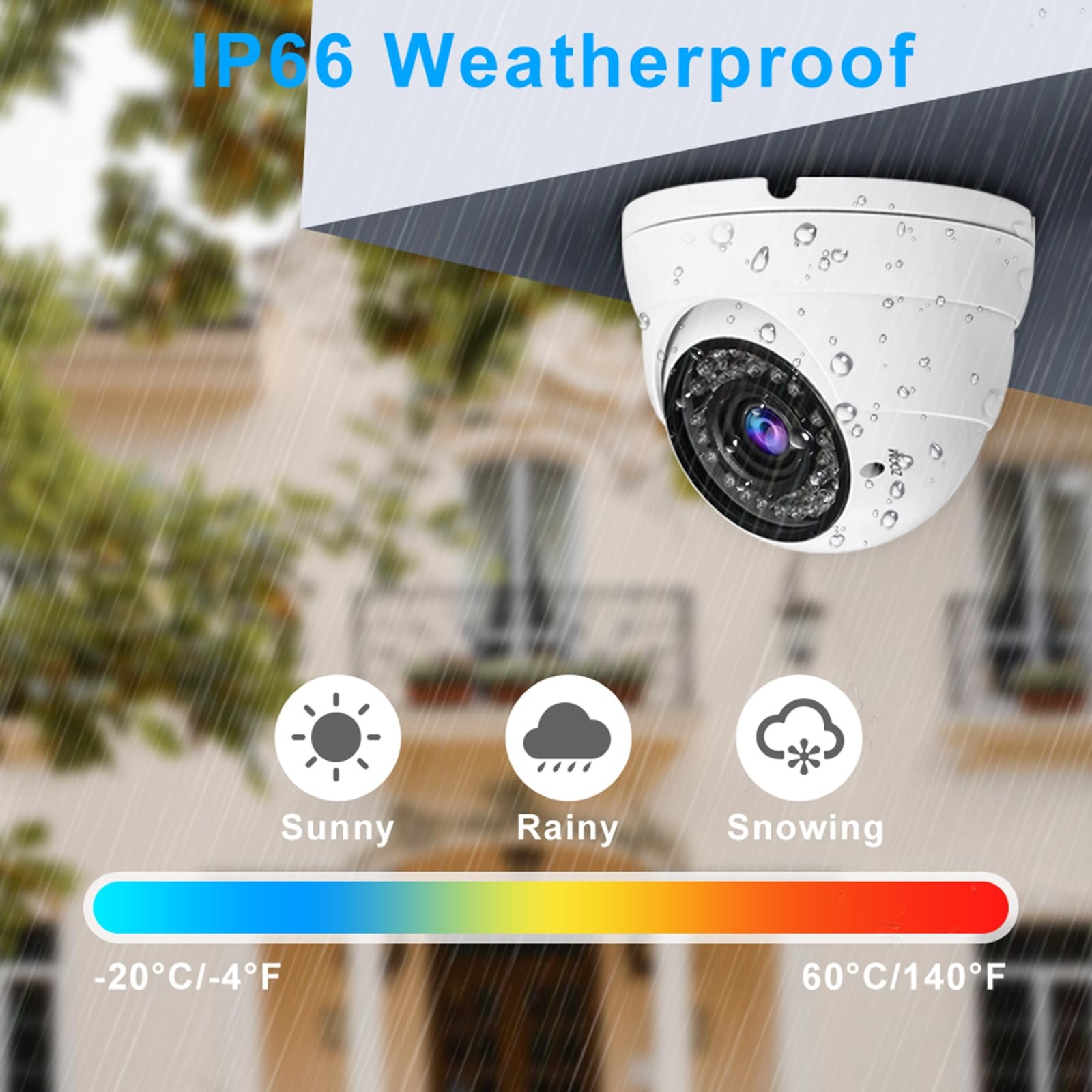 2MP CCTV Camera HD 1080P 4-in-1 1 Count (Pack of 1), White