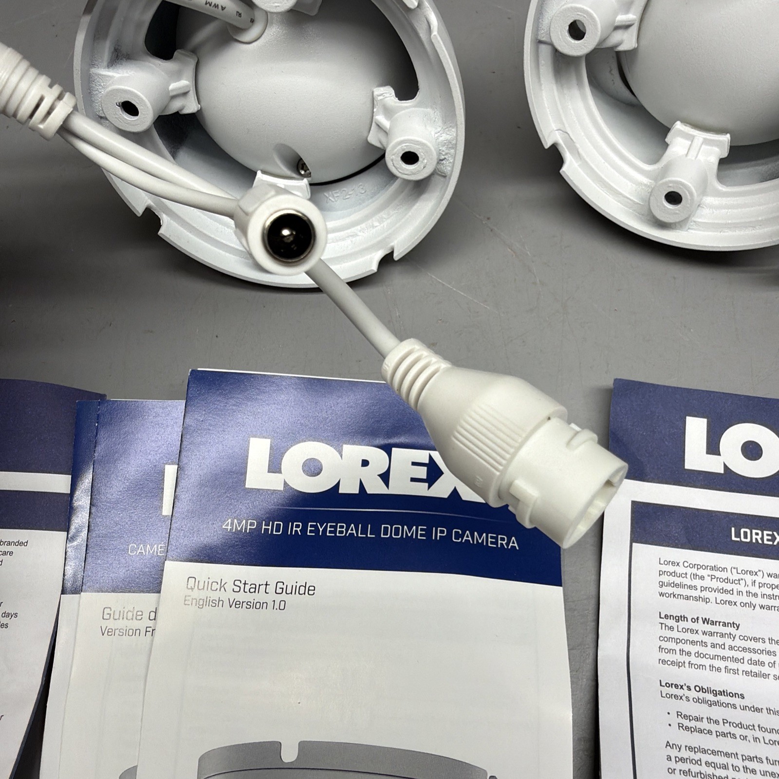 Lorex LNE4172S-C 4MP HD IP IR Eyeball Dome Camera White Lot Of 2 New Open Box