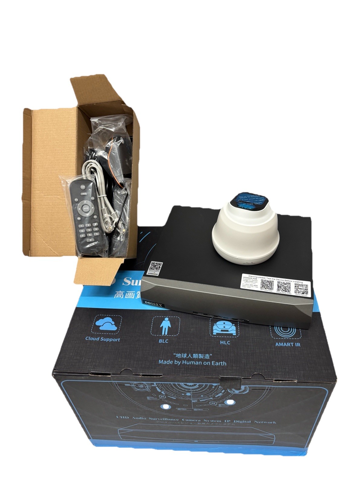 NIB OOSSXX 4K POE Security Camera System,8 CH NVR with 8 Wired 4K Bullet Camera