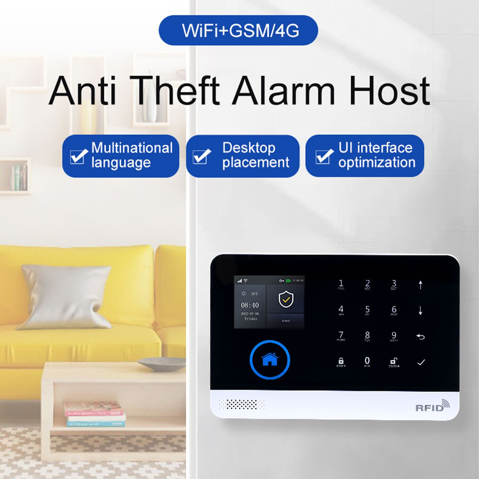 4G WiFi Wireless Home Alarm System DIY Smart Wireless Alarm System With TY GNQX