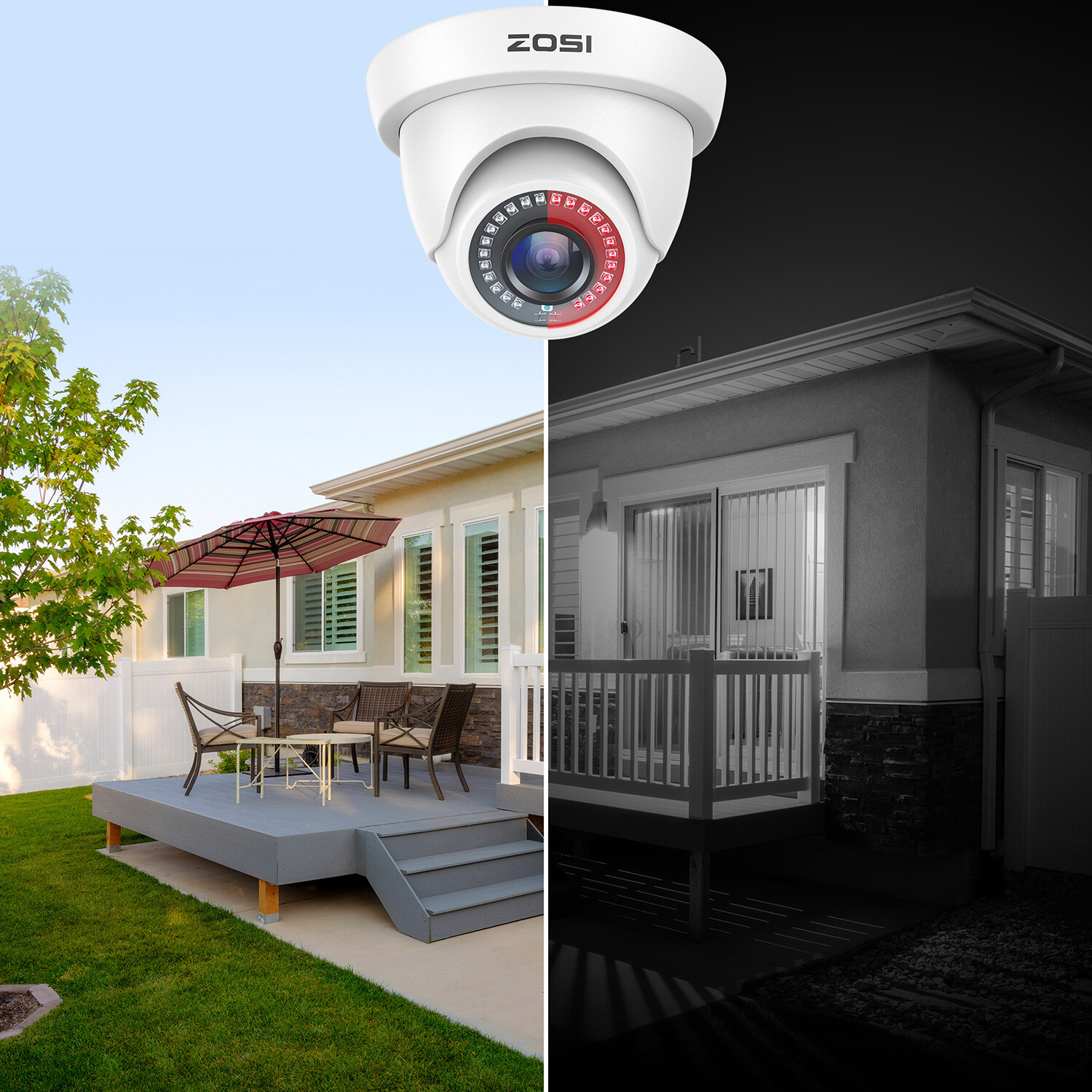 ZOSI 16CH 2MP 1080P Home Security Camera System 5MP Lite DVR CCTV Smart Alert IR