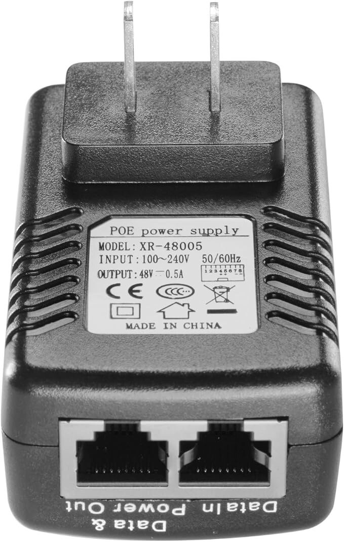 NEEWER Autorange Switching 48V-0.5A Plug POE Injector IP IPCamera – LOT OF 4