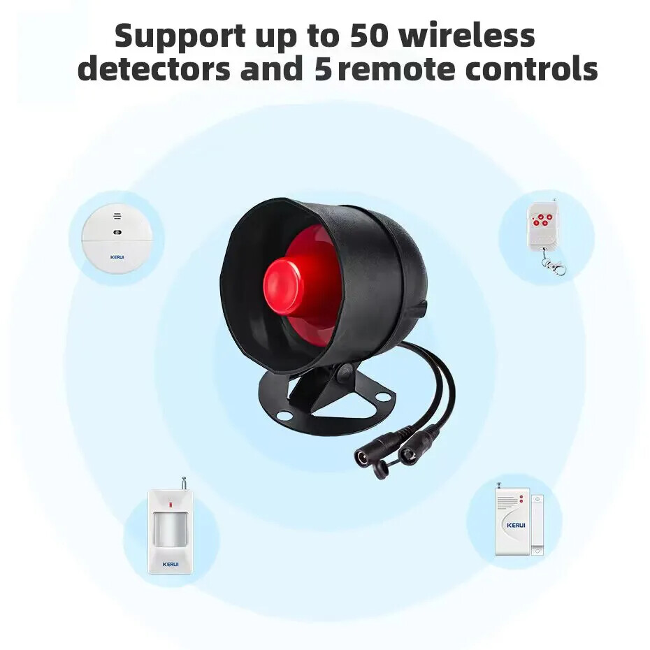 Standalone Home Office Shop Security Alarm System Kit,Wireless Loud In/Out Door