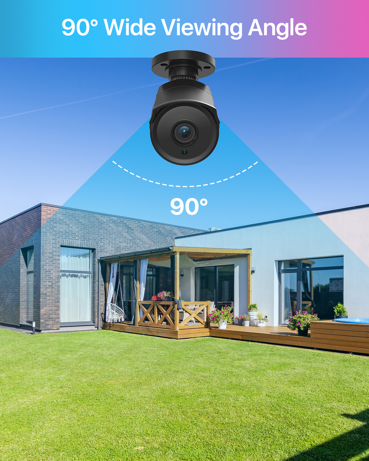 ZOSI 1080p 2MP TVI Security Analog CCTV Human/Motion Detection Camera Outdoor