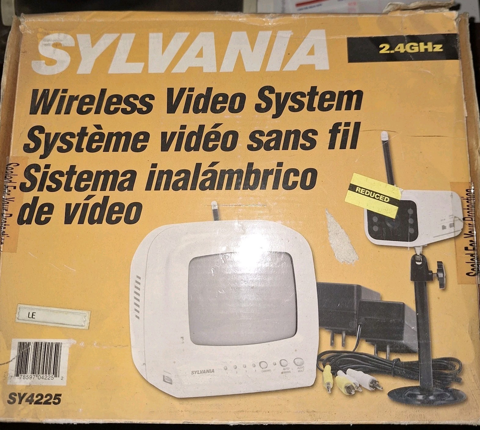 Sylvania SY4225 2.4 GHz Wireless B/W Video Security System. Only 1 LEFT. FAST SH