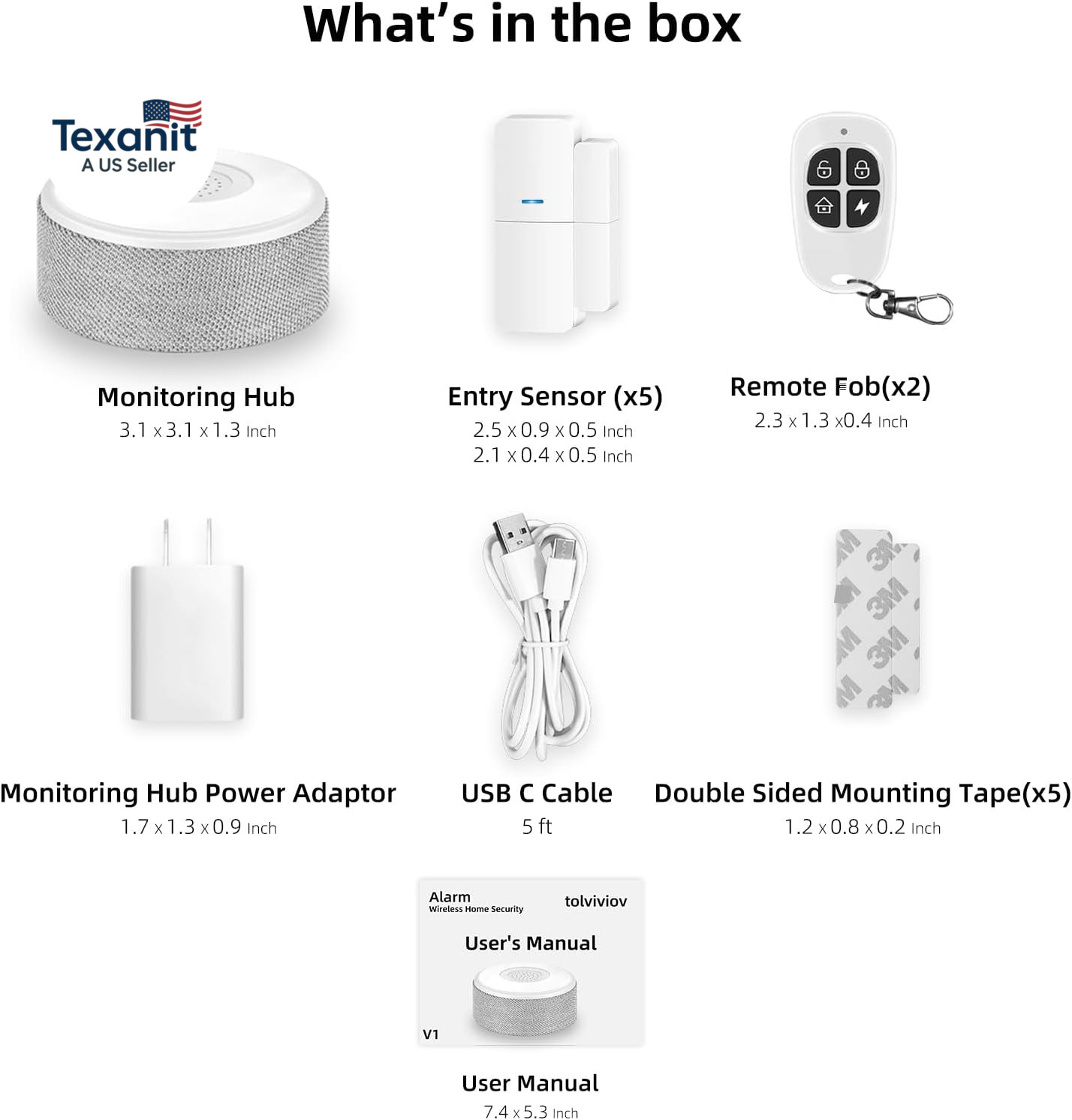 Wifi Door Alarm System, Wireless DIY Smart Home Security System, with Phone APP