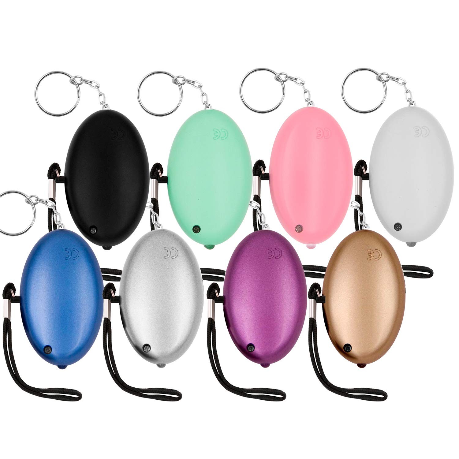 KOSIN Safe Sound Personal Alarm, 8 Pack 140DB Personal Security Alarm Keychai…