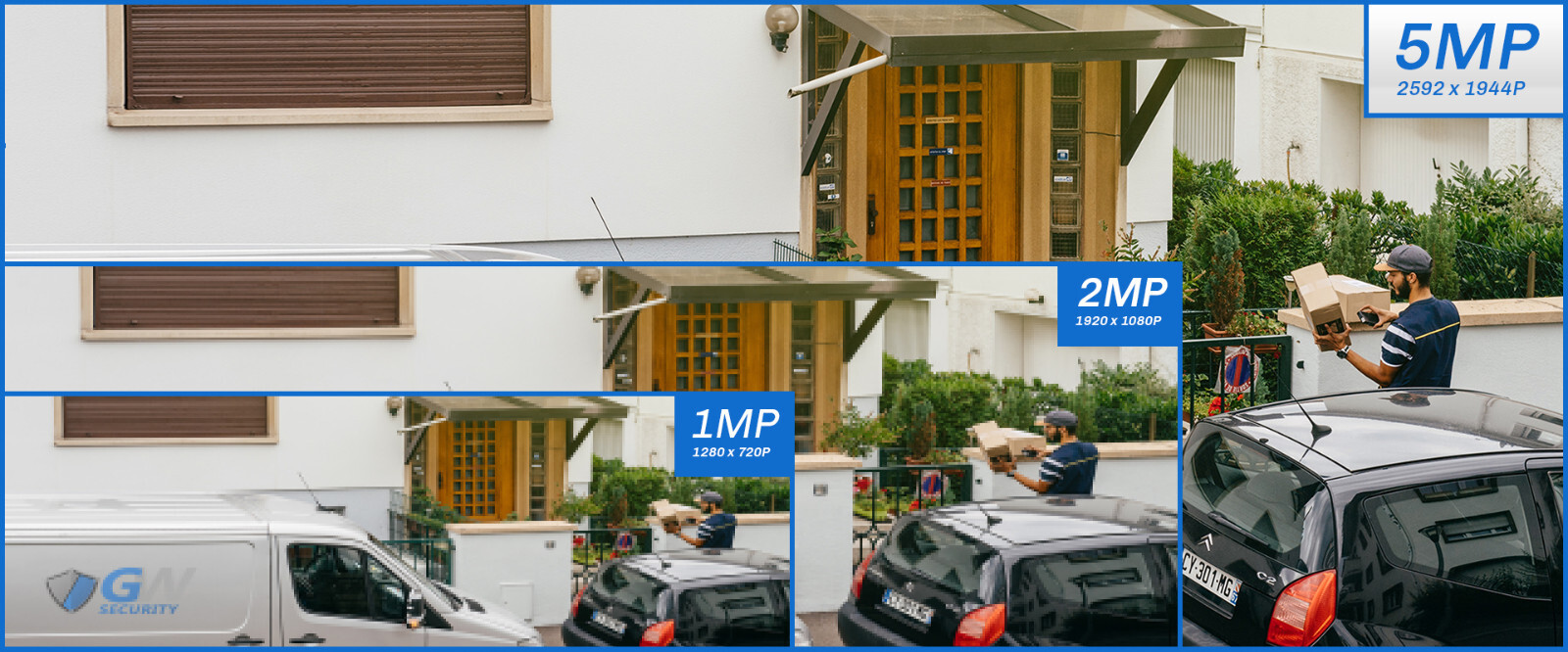 8 Channel 4K DVR (4) 5MP Waterproof HD-TVI AI Bullet Security Camera System