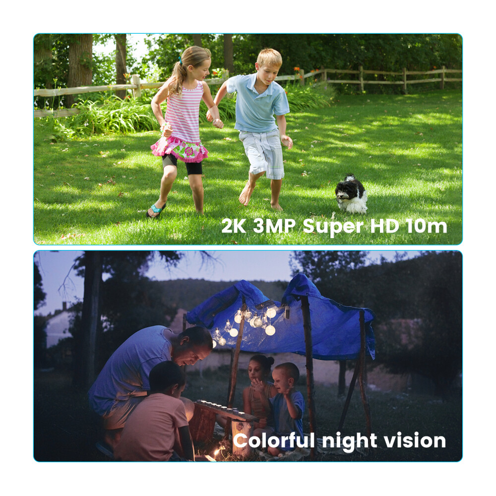 ieGeek 2K Solar PTZ 360° CCTV 4G LTE Cellular Security Camera Outdoor +Sim Card