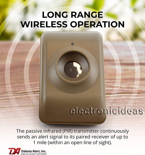 DAKOTA ALERT DCMA-4000 WIRELESS MOTION SENSOR DRIVEWAY SECURITY ALARM 2 RECEIVER