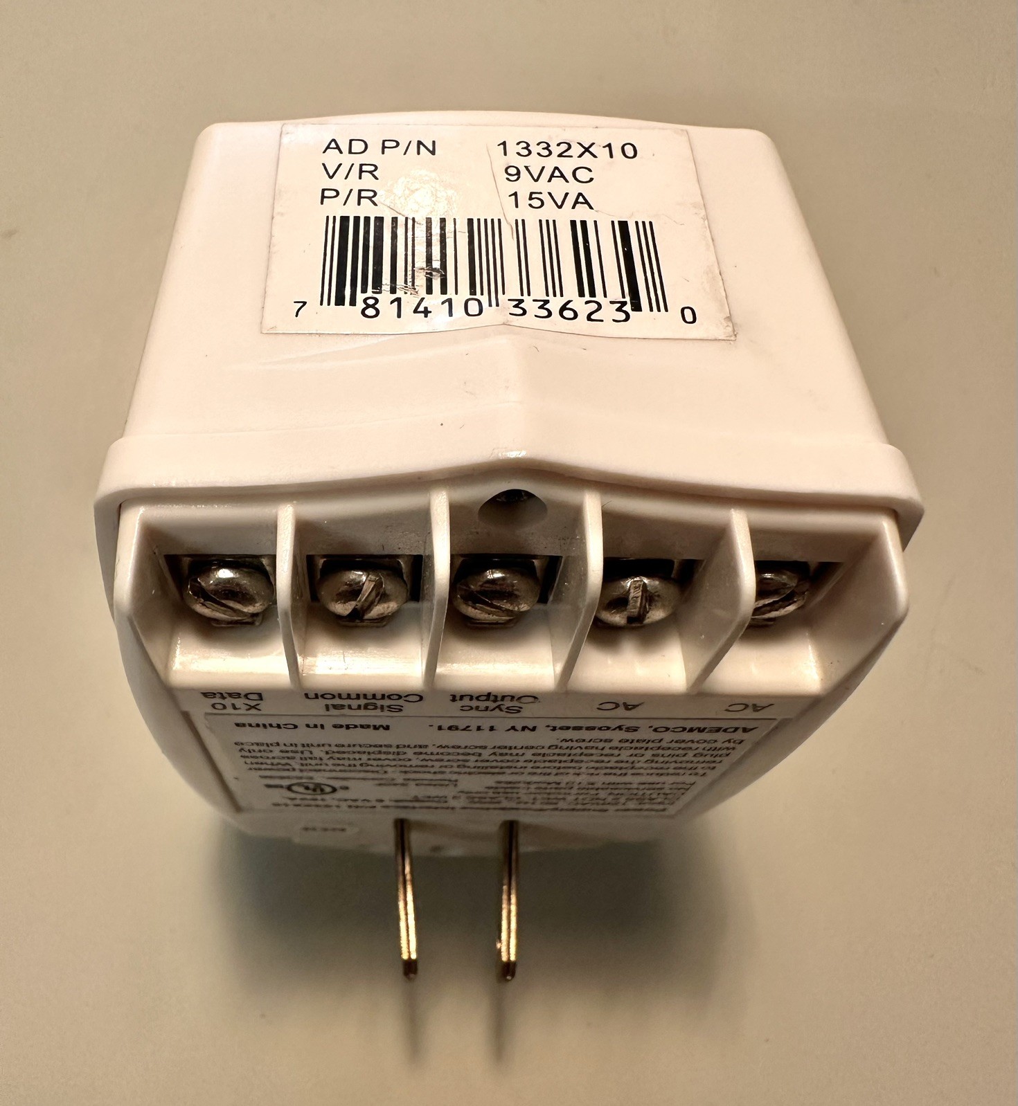ADEMCO HONEYWELL LYNX 1332 1332X10 TRANSFORMER FOR LYNX LYNXR LYNXR EN