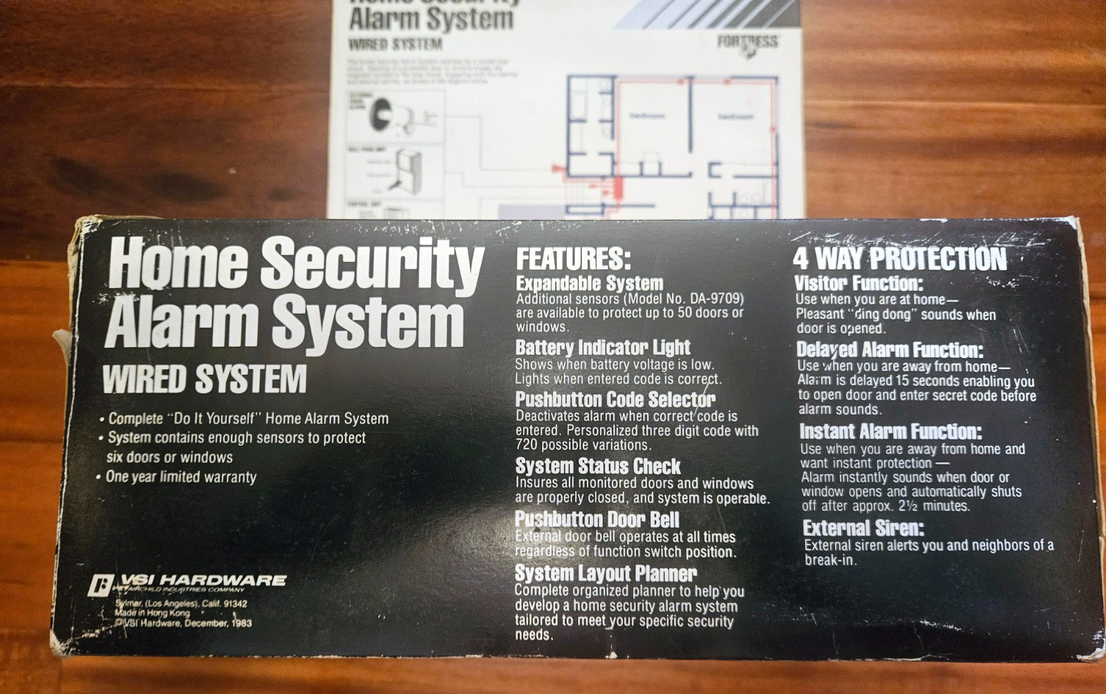 Vintage/rare Fortress Home Security Alarm System Wired DA-9700